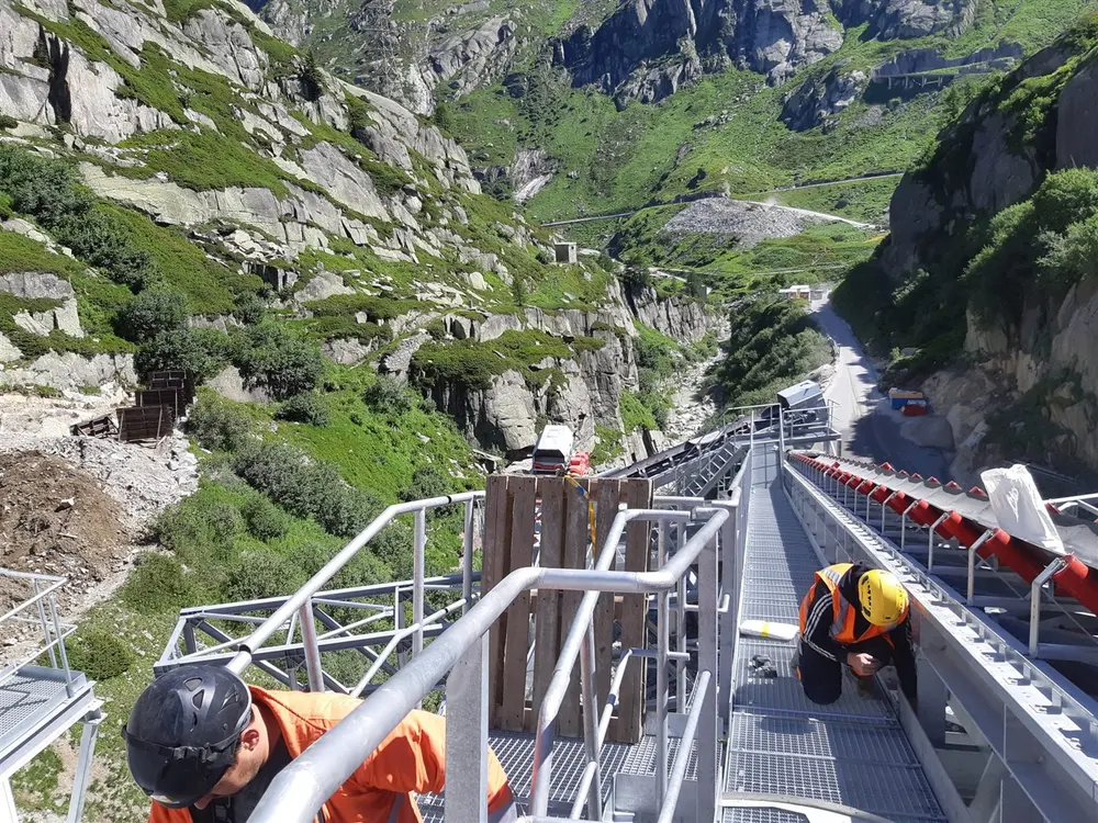 Anlage von SBM Mineral Processing am Grimsel Pass