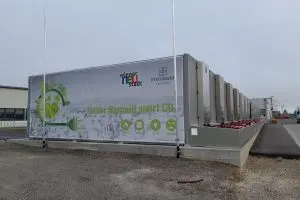 Fermenter-Container der Biogasanlage in Wiener Neustadt